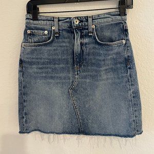 NWT Rag & Bone Hayden Denim Skirt In Ave Size 24